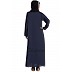 Designer Nida abaya with handwork- Navy Blue